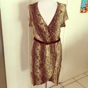 Express Snakeskin Print Dress